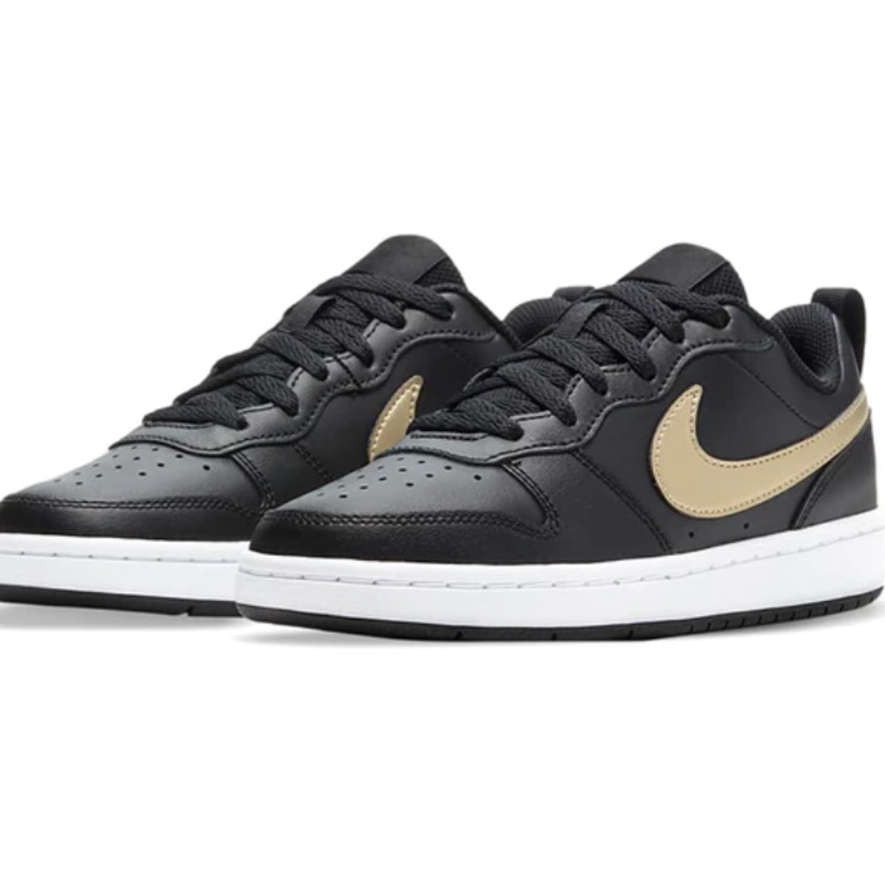 Nike Court Borough Low 2 'Black Gold' BQ5448-011 big kids